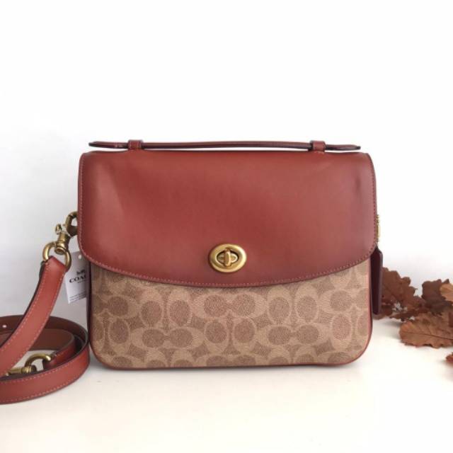 Tas coach cassie crossbody sign tan rust 68349