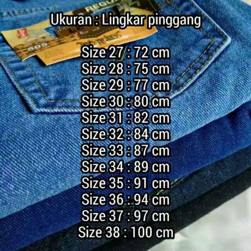 PROMO!!CELANA JEANS PRIA STANDAR PANJANG REGULER 27-38