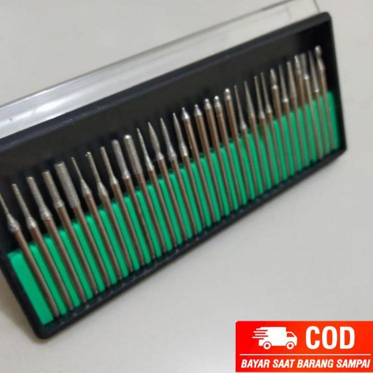 ⚡️Grosiran Murah⚡️ 30pcs mata bor cun mini grinder ukir,kikir,poles,batu,kaca,PVC, akrilik