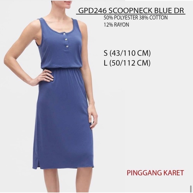 Midi dress scoop neck branded GAP original