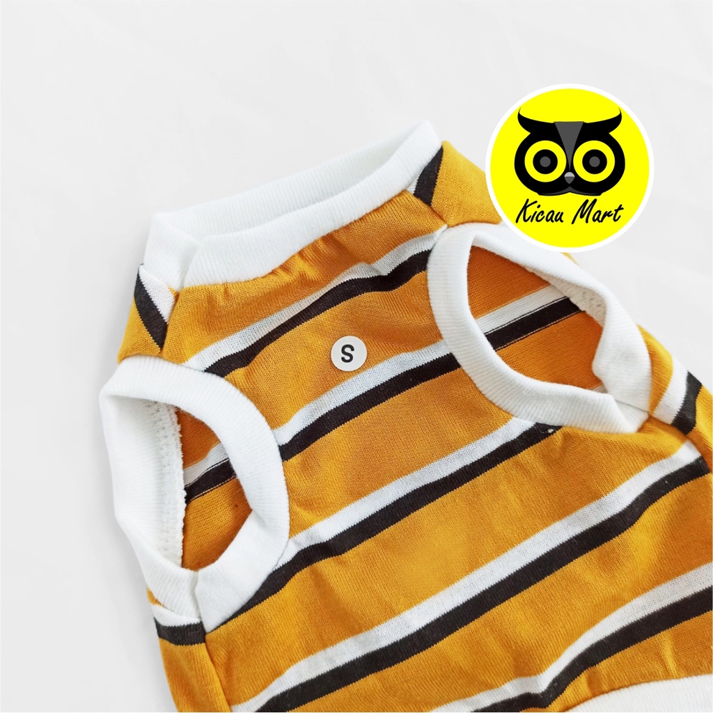 Baju Kaos Kucing Anjing Sempati Motif Garis Kaos Singlet Kitten Anabul Puppy Tank Stripe Pet Shirt Pakaian Musim Panas Anjing Kelinci Monyet Lucu Murah Ukuran S Small