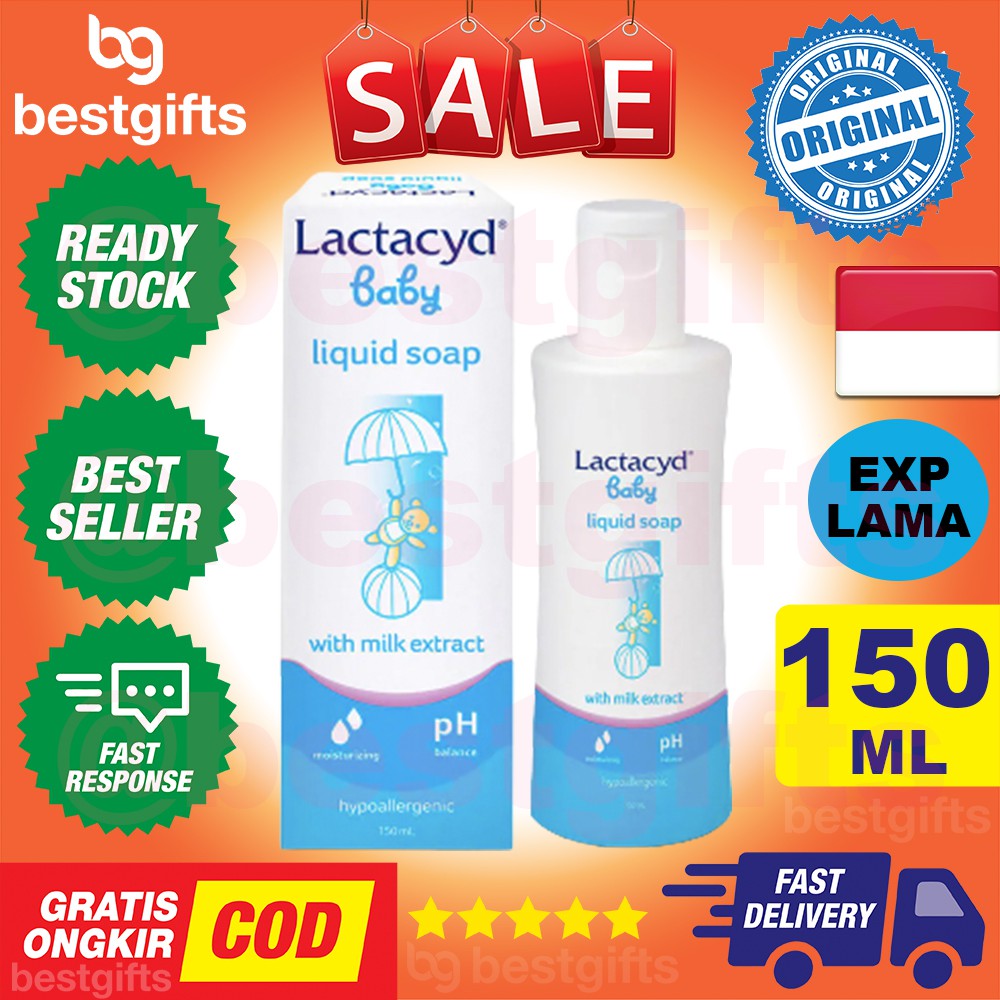 LACTACYD BABY LIQUID SOAP SABUN MANDI BAYI HIPOALERGENIK MELEMBABKAN KULIT KERING ANAK BAYI 150 ML