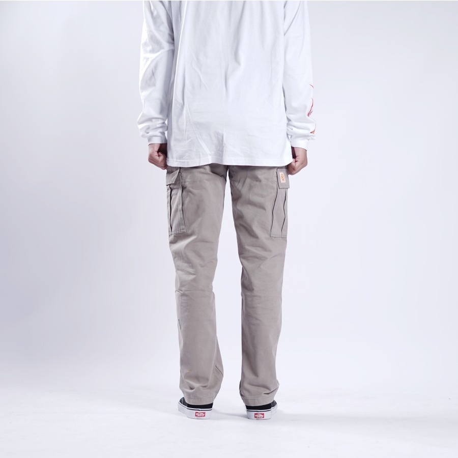 Superego Celana Chinos Cargo Pants Straight Fit Reguler Khaki