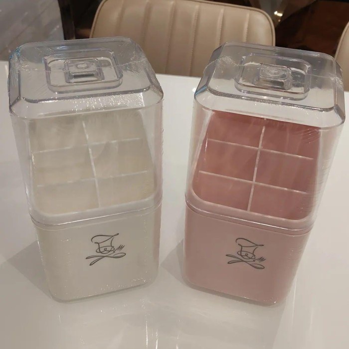 tempat sendok dengan tutup cutlery holder - Putih - Putih