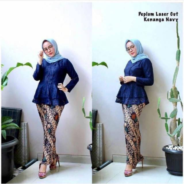SET BROKAT PEPLUM BUSUI BAJU WISUDA SERAGAM PESTA TERLARIS