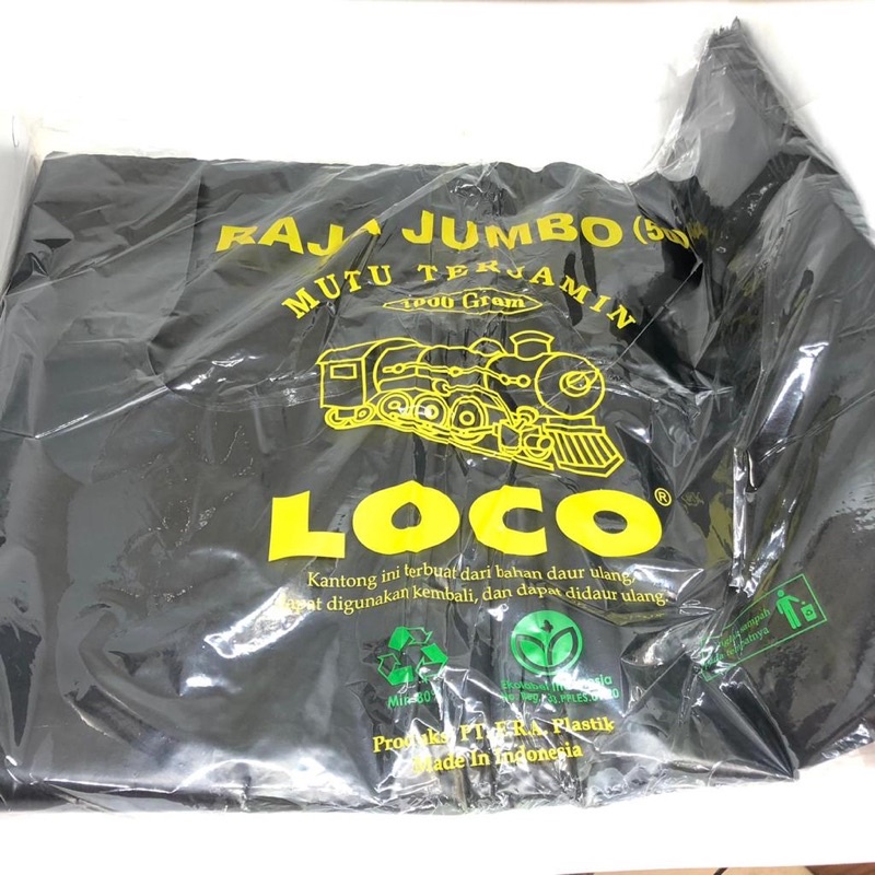 KANTONG PLASTIK KRESEK LOCO HITAM UKURAN 35 40 50 PROMO SEN