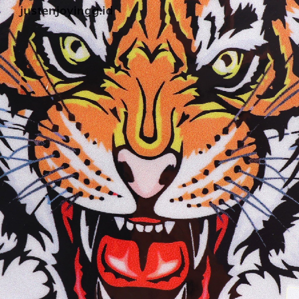 / / Justenjoyingg.id / 1 Lembar Stiker Vinyl Motif Tiga Kepala Harimau Untuk Dekorasi Mobil / Motor