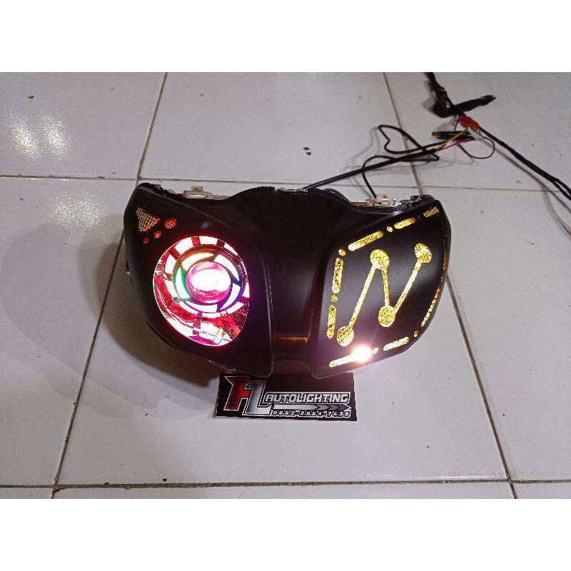 Lampu depan jupiter z 2010 / robot coak projie