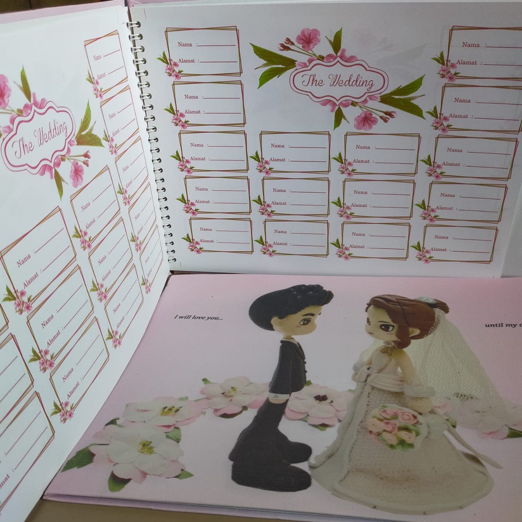 

buku tamu undangan motif wedding grosir murah