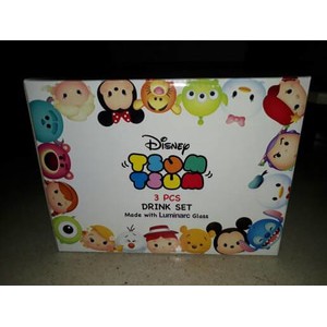 Disney Tsum Tsum Drink Set - Luminarc Glass - Gelas Teko