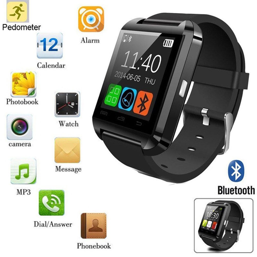 U8 1 Smart Watch Bluetooth HP Kamera untuk Android IOS U8 1 Smart Watch Bluetooth HP Kamera untuk Android IOS