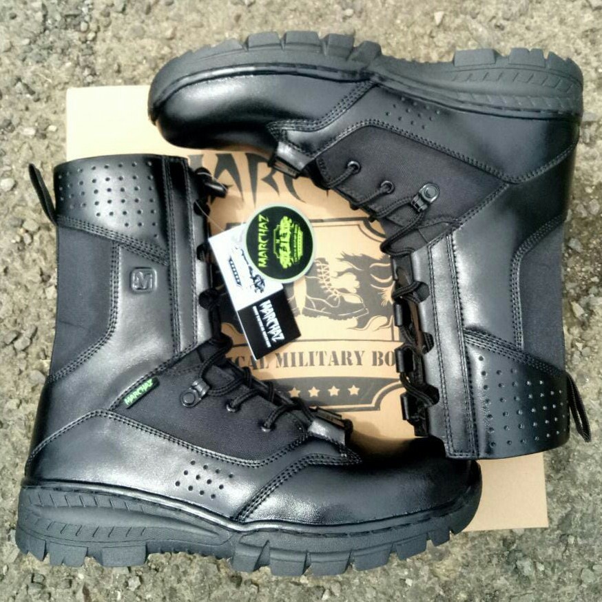 SEPATU PDL MARCHAZ KULIT ASLI SEPATU PDL TNI POLRI SECURITY SATPAM SEPATU BOOTS PRIA KULIT ASLI