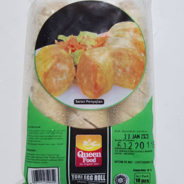 Queen Food Tori Egg Roll frozen food