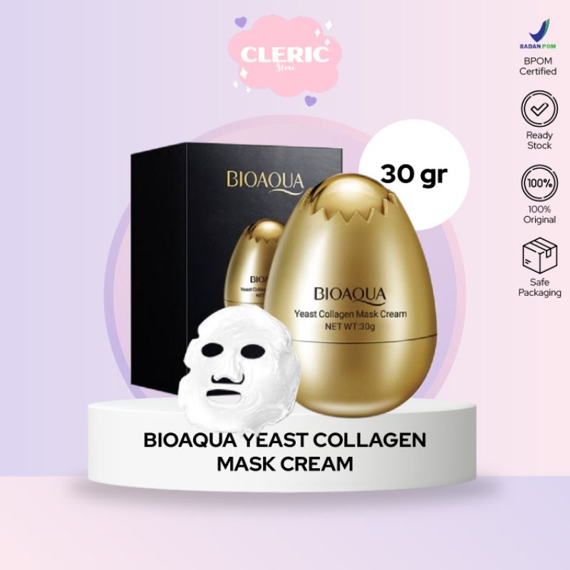 BIOAQUA YEAST COLLAGEN FACE MASK CREAM MASKER WAJAH COLLAGEN