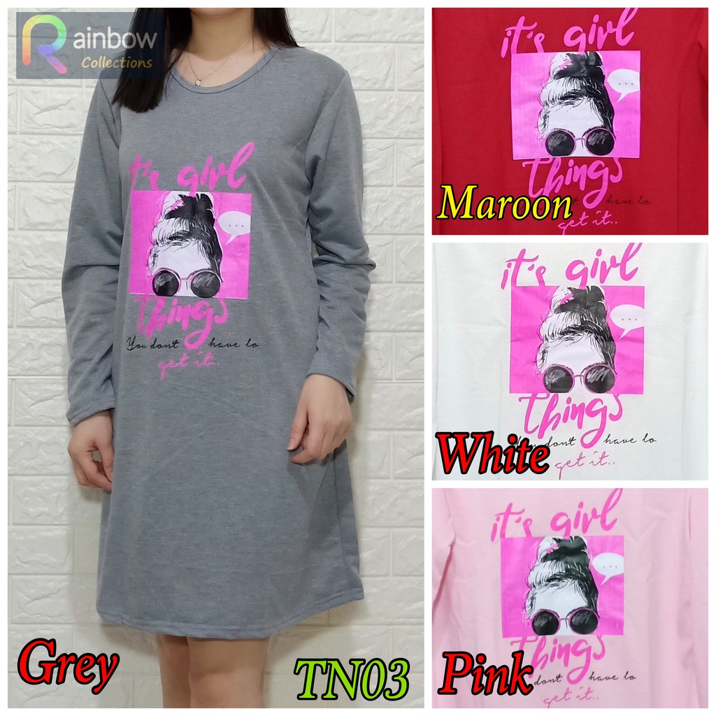 Kaos Tunik SABLON / Atasan Wanita ukuran besar murah