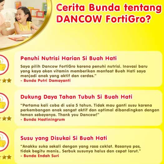 

Best - DANCOW FortiGro Susu Bubuk Susu Anak Coklat Pouch 1kg Free Lunchbox !!