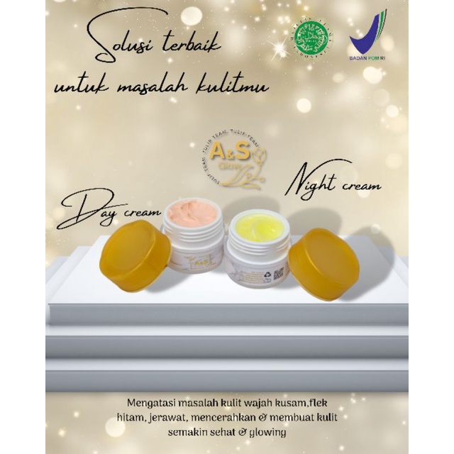 Ecer A&S GLOW Premium, Facial wash,toner,day cream,night cream