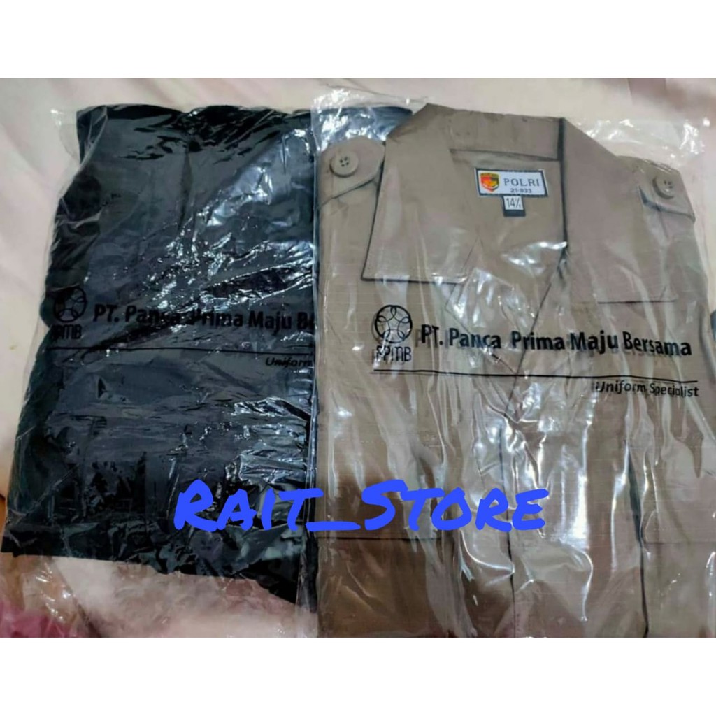 SETELAN BAJU PDL JATAH POLRI PDLT A1 SERAGAM DALMAS BRIMOB SABHARA BAHAN RIPSTOK