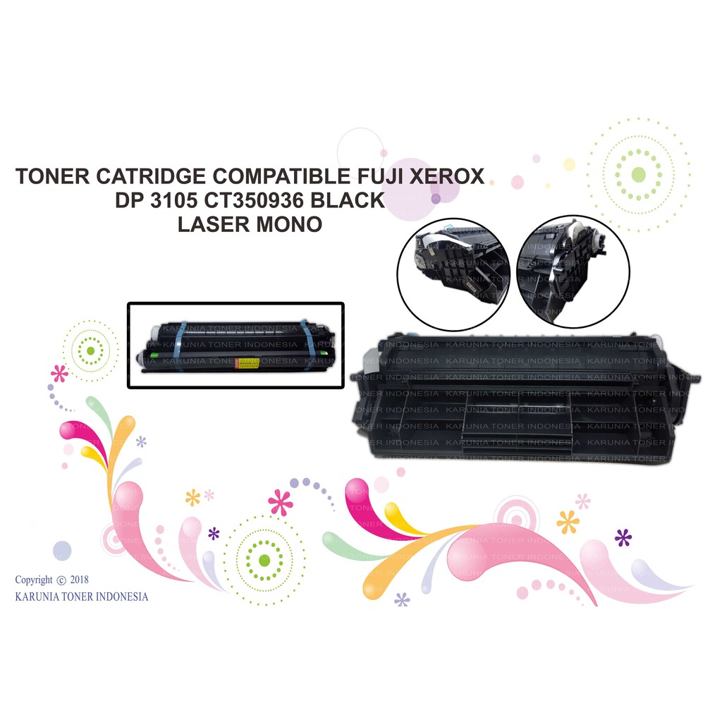 TONER CATRIDGE COMPATIBLE FUJI XEROX DP 3105 CT350936 BLACK LASER MONO