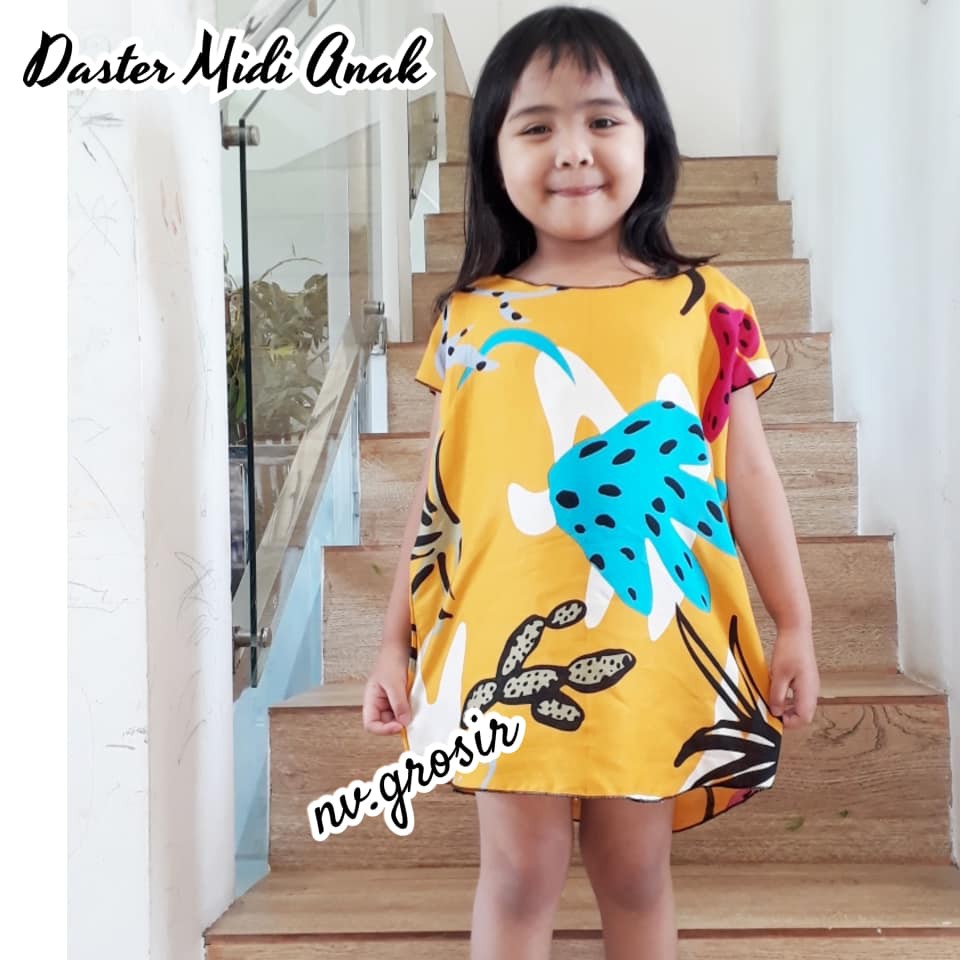 BAJU ANAK DASTER MIDI ( UMUR 1 - 4 TAHUN )