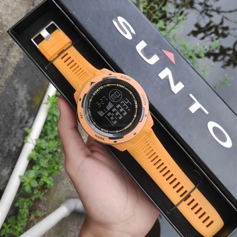 Terima COD JAM Tangan Pria Sunto Strap Rubber | JAM Tangan Pria Sunto Model sporty Simple | JAM tangan Cowok Digital viral Bisa Bawa Berenang || Water proff