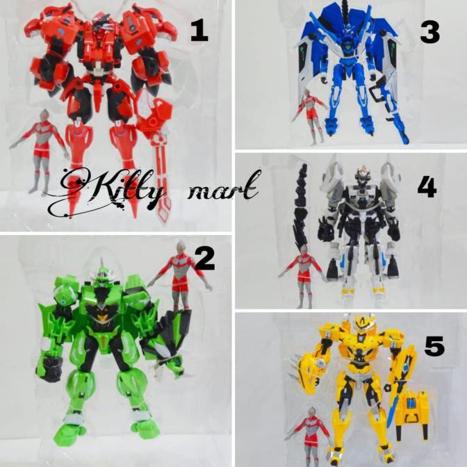 MAINAN DRAGON FORCE ULTRAMAN X 2 ROBOT JADI DINOSAURUS ROBOT DINO