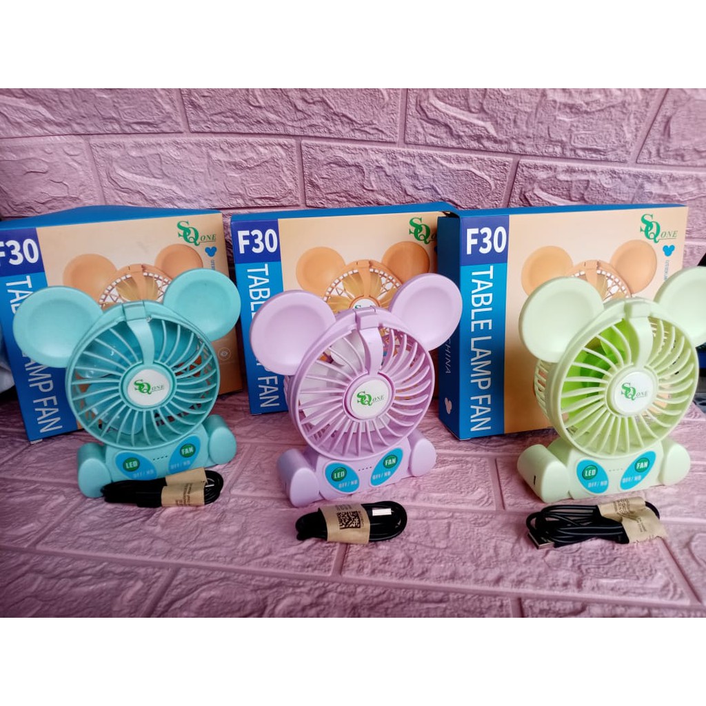 KIPAS SQ ONE kipas angin mini + lampu meja