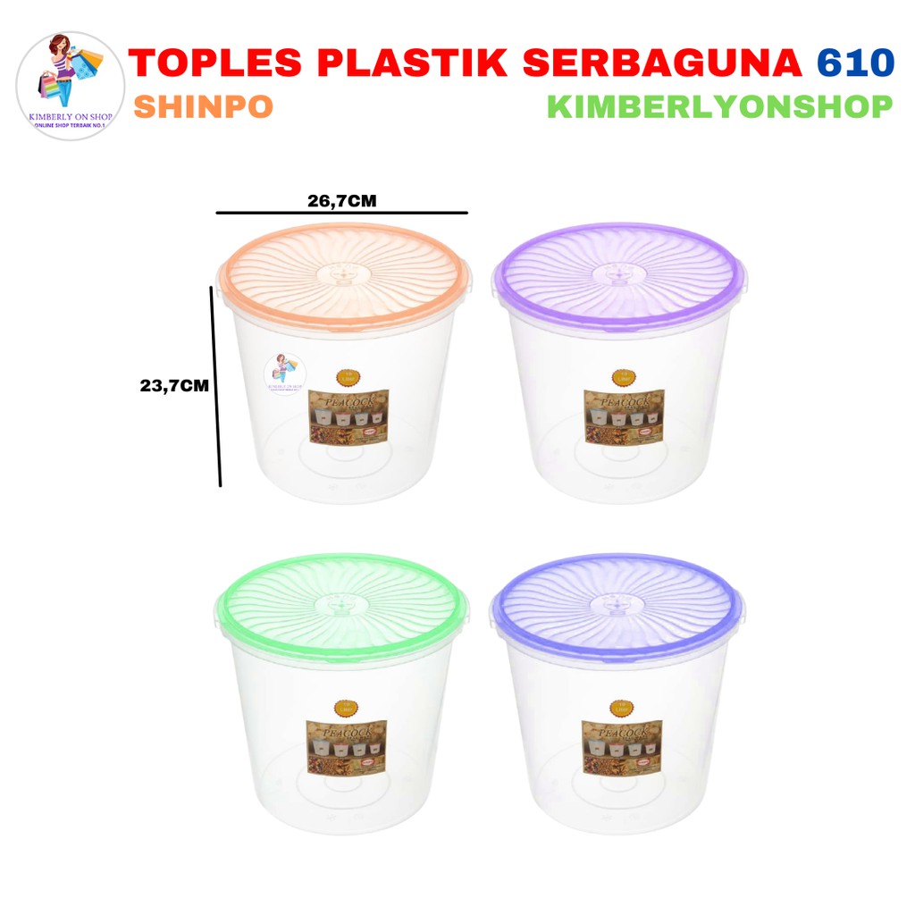 Toples Plastik Kerupuk Tempat Kue 10 Liter Shinpo 610