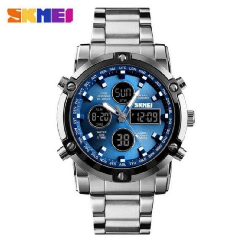 VIRAL!!! JAM TANGAN SKMEI 1389 ORIGINAL JAM TANGAN TERLARIS JAM PRIA BAHAN ALL STAINLISS BISA COD