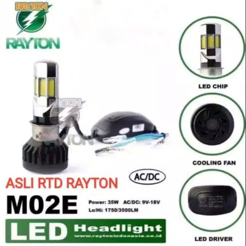 RTD lampu LED 6 sisi 3 sisi lampu depan asli RTD rayton M02D M02E