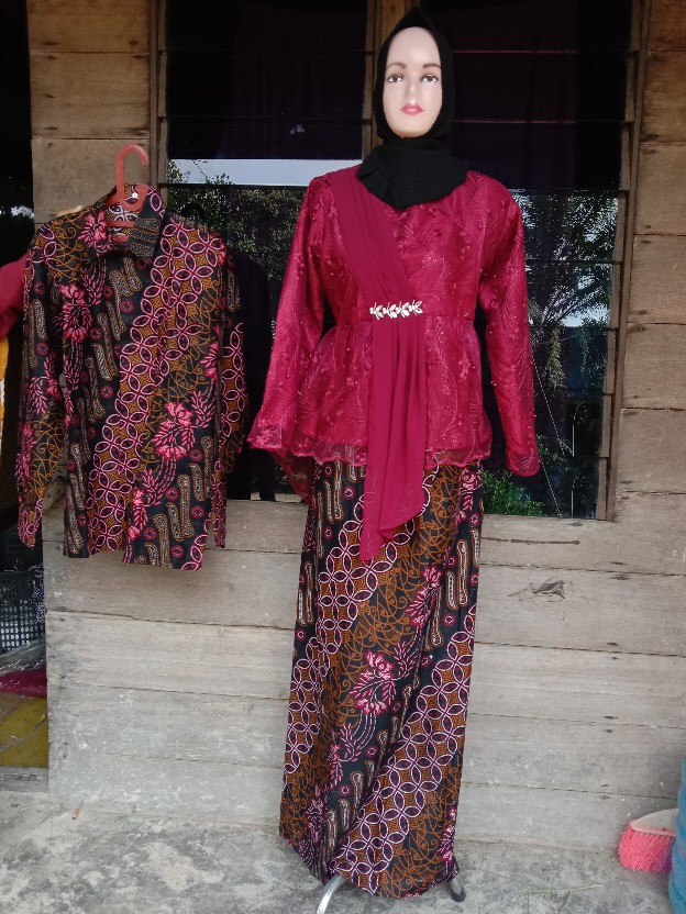 Spesial Promo New Collection | Nyk Batik - Batik Couple Kresna Slendang Payet Homemade Maron