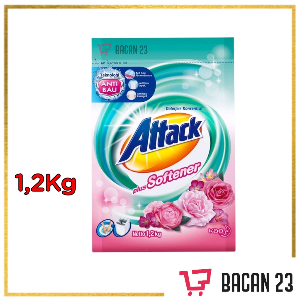 Attack Plus Softener ( 1,2 Kg ) / Deterjen Konsentrat / Detergen Bubuk / Bacan 23 - Bacan23