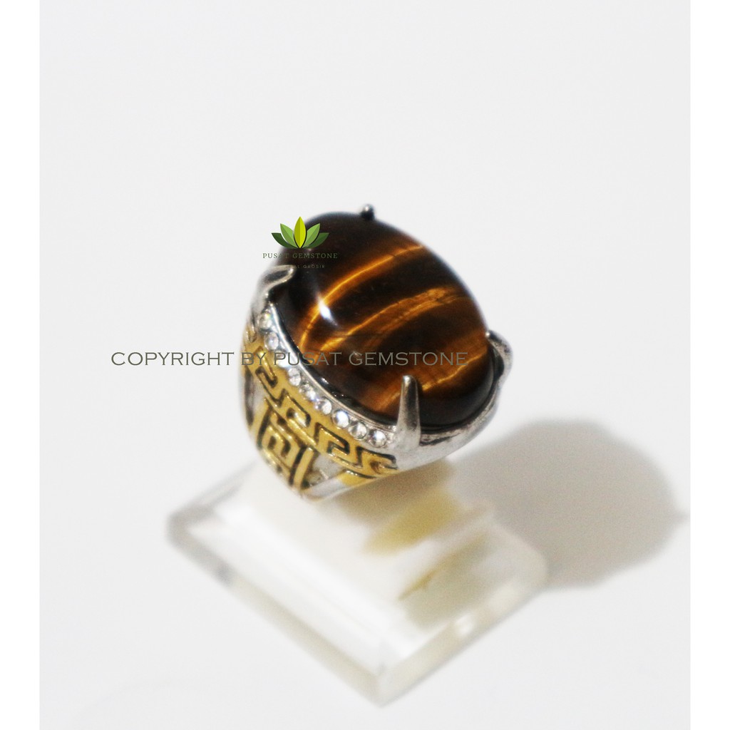 Batu Cincin Tiger eye Natural