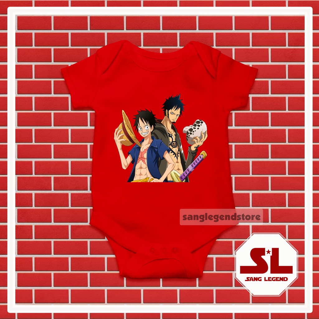 BAJU BABY BAYI JUMPER ROMPER ANIME KARTUN ONE PIECE LUFFY 006
