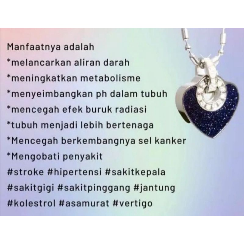 Pendant biocarbon heart original MCI/ blue heart