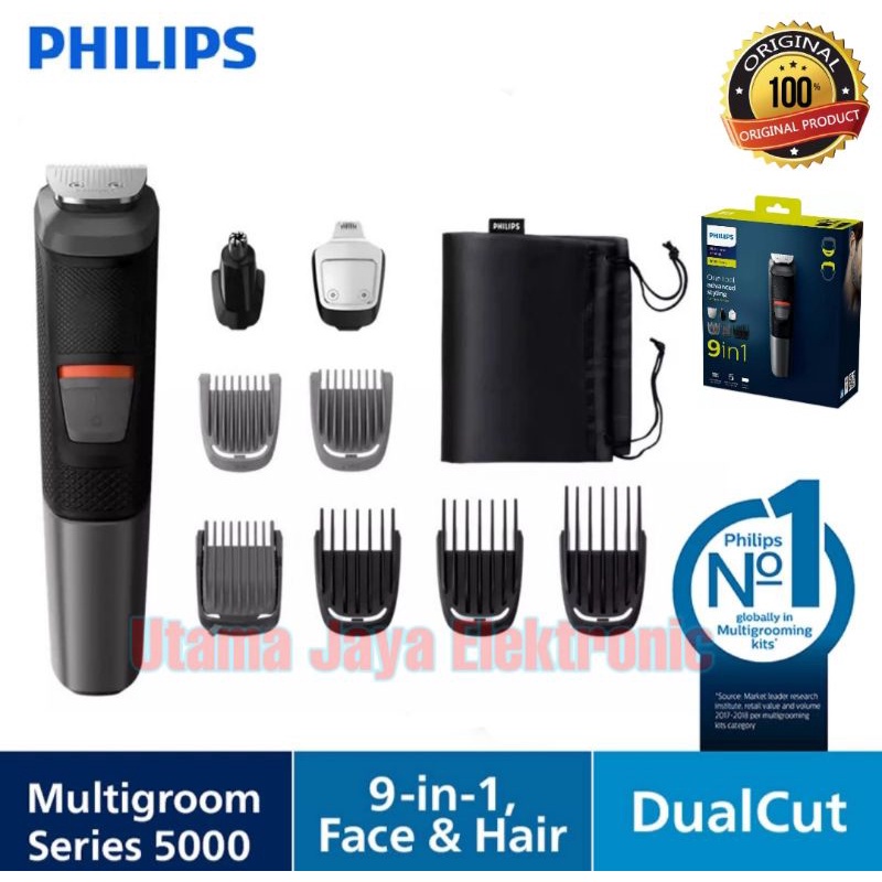 PHILIPS Multigroom MG5720 9in1Alat Mesin Cukur Kumis Jenggot Rambut Philips