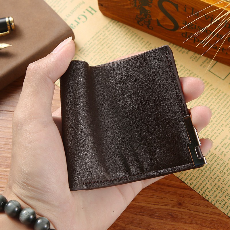 Satu7an D52 Dompet Lipat Pria Fashion Style Korea Dompet Cowok Kulit PU Dompet Multifungsi Wallet