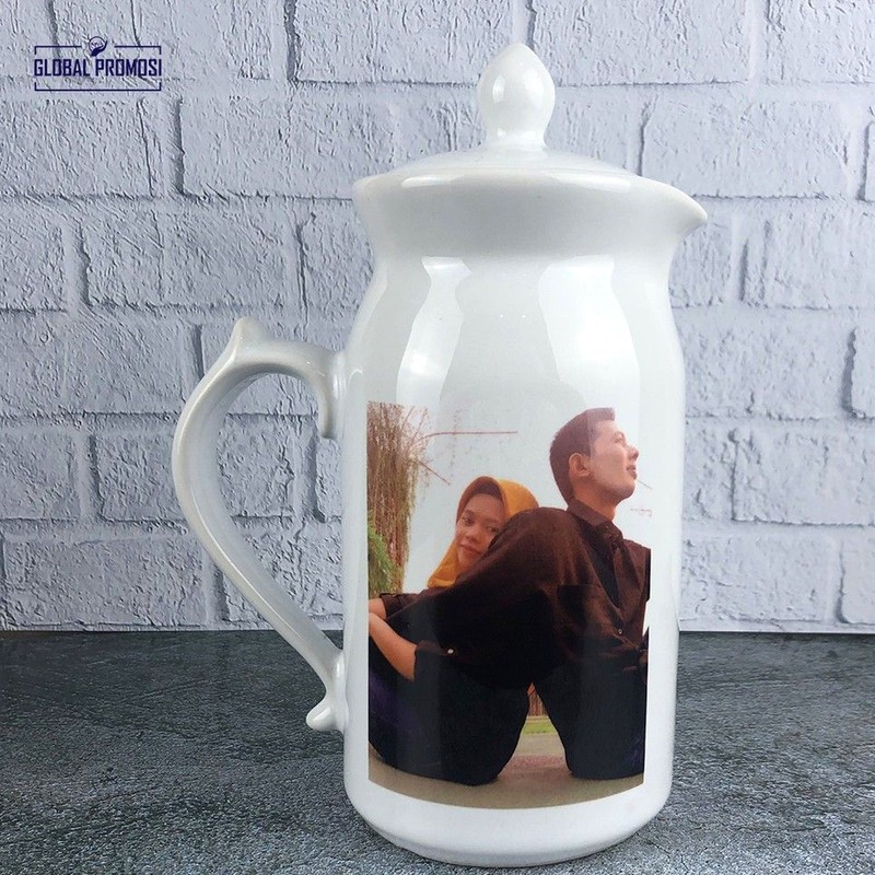 Mug Teko Klasik Sovenir Pernikahan Custom Cetak Satuan/Grosir Tahan Panas Khusus Pengriman Ekspedisi