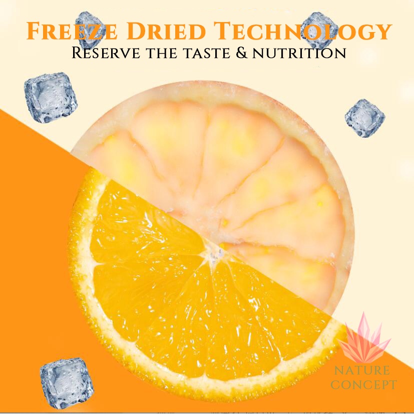 Cemilan Snack Freeze Dried Orange with Milk Coated Jeruk lapis Susu