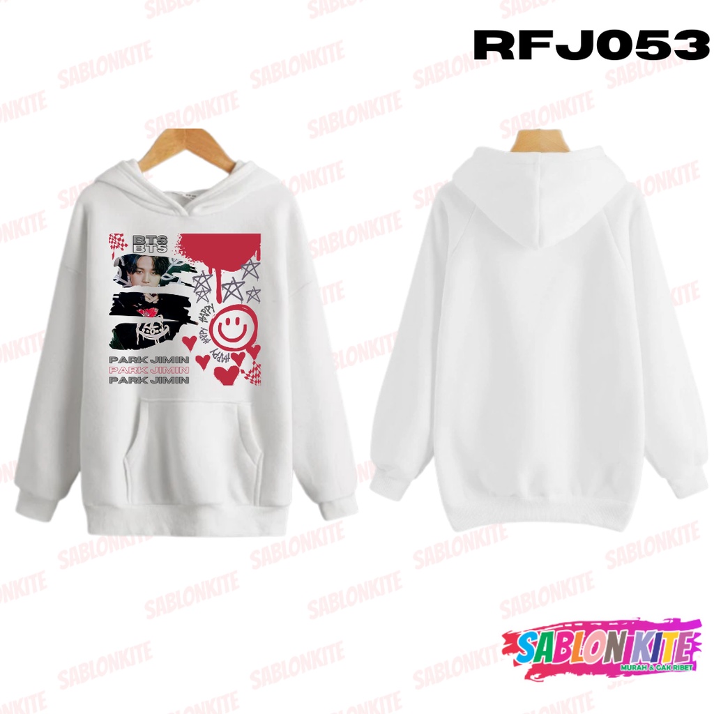 MURAH!!! HOODIE SWEATER KPOP PARK JIMIN SMILEY PAINT RFJ053