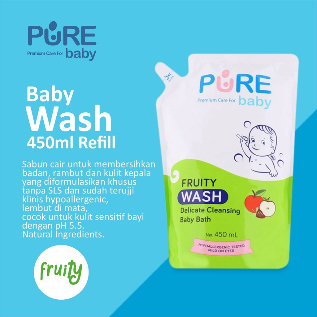 PURE BB WASH FRUITY REFILL 450ML