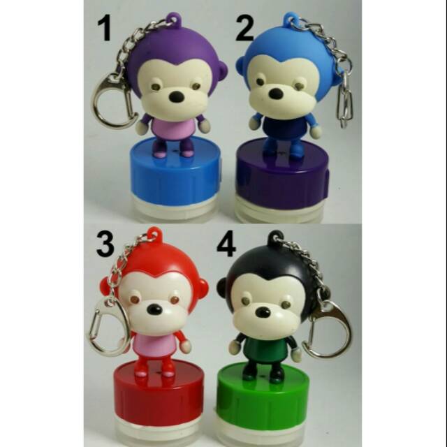 

custom stamp / stempel nama light and sounds karakter Monkey
