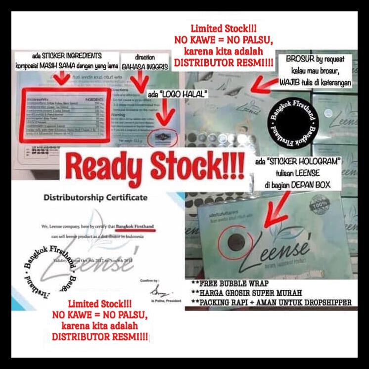 Hot Sale Leense Slim Thailand / Obat Diet Pelangsing Badan 100% Organic