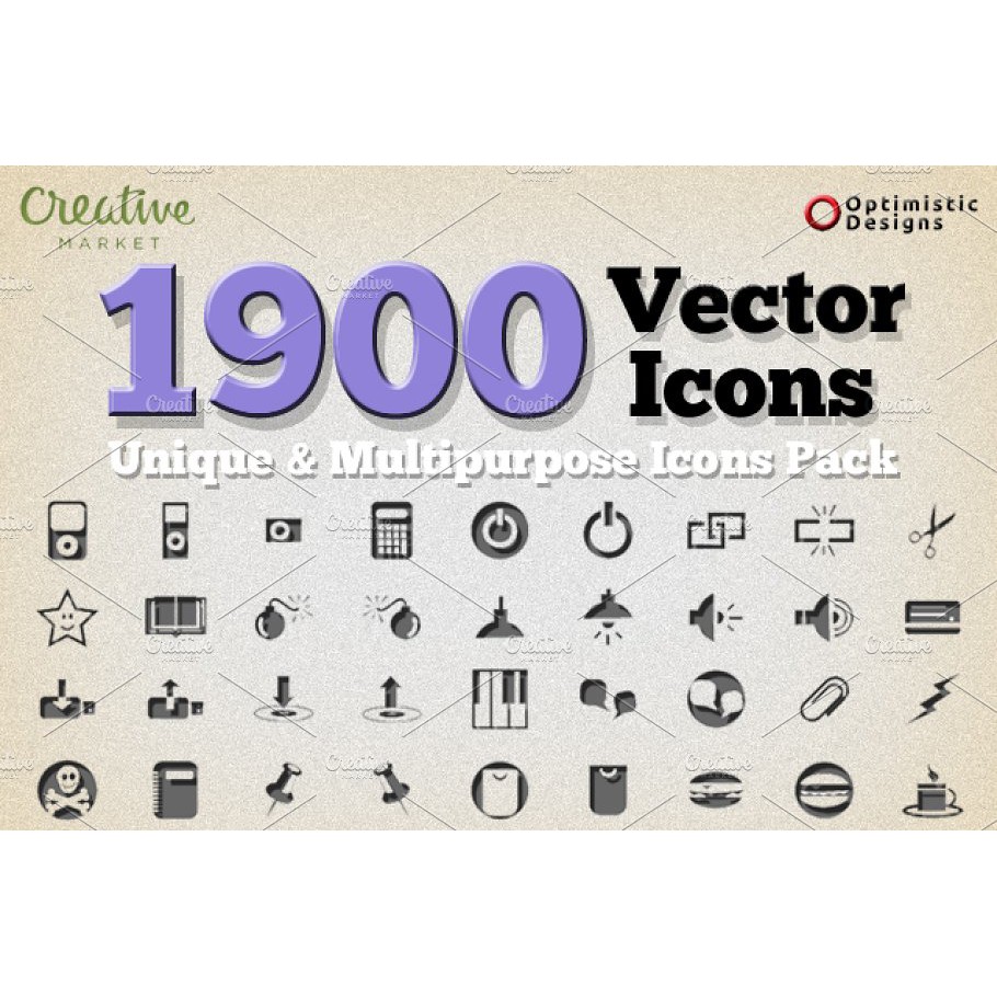 1900 Unique Vector Icons - Vector Designs