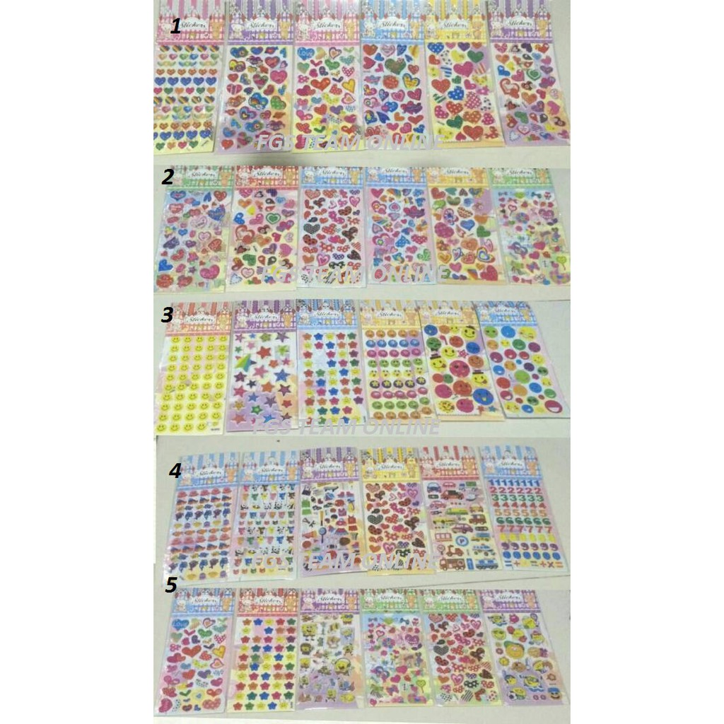 

MAINAN ANAK STICKER PANJANG KARAKTER/HADIAH GOODIEBAG/TEMPELAN STBR-1