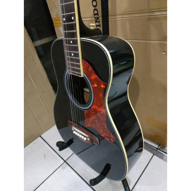 Gitar Akustik Merk Yamaha Ukuran 3/4 Hitam Senar String Trusrod Murah Jakarta