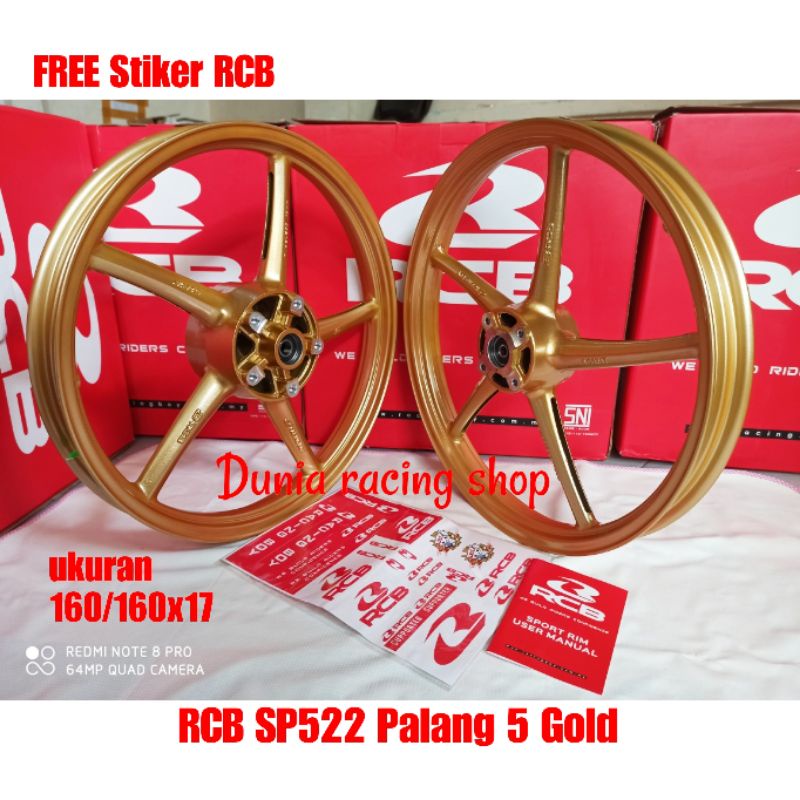 Velg RCB MX King SP522 palang 5 Gold Blue 160 160 17 original RCB Sepasang depan belakang