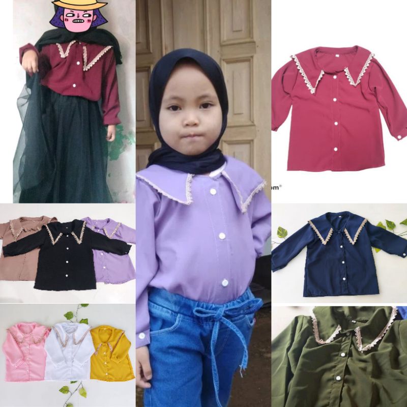 atasan anak perempuan  terbaru/outfit anak perempuan viral ditiktok 2-7 tahun/baju anak perempuan te