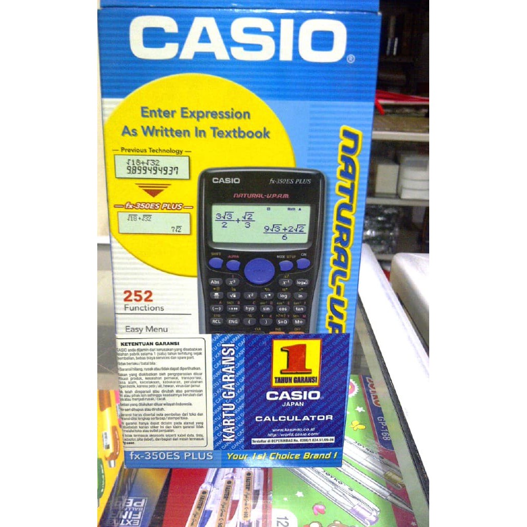 

Kalkulator Ilmiah - Kalkulator Citizen - Kalkulator Meja Kalkulator Scientific Casio Fx 350Es Plus