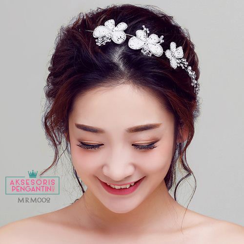 [READY STOCK] TIARA WEDDING AKSESORIS PESTA HEADPIECE PENGANTIN PUTIH MRM002